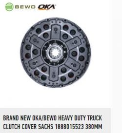HOT SELLING OKA/BEWO HEAVY DUTY TRUCK CLUTCH COVER SACHS 1888042009 380MM FOR BENZ WITH LOW PRICE