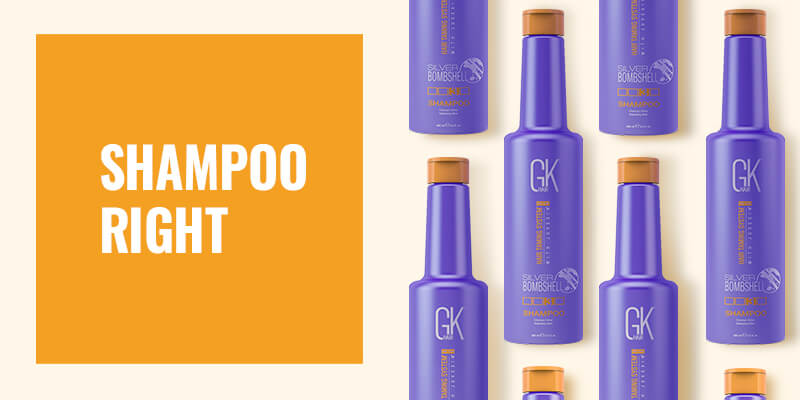 Choose Silver Bombshell Shampoo for Blonde Hair from GK Hair