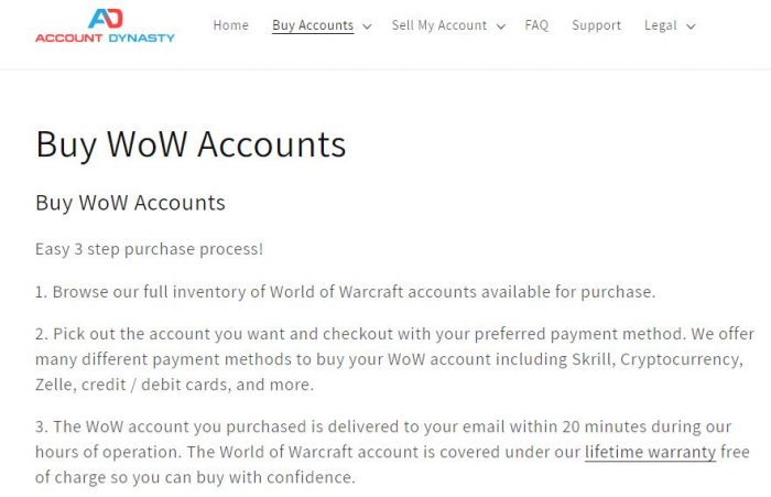 Buy WoW Accounts