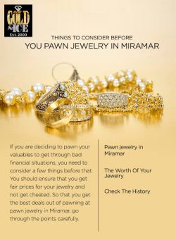 Things To Consider Before You Pawn Jewelry In Miramar