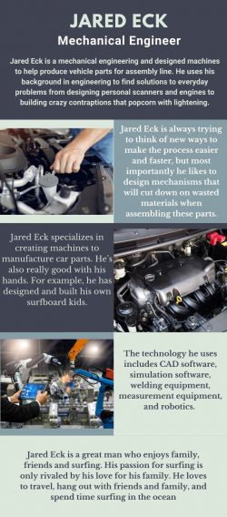 Jared Eck is an Expert in Designing Machines