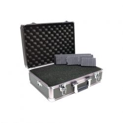 Large, Customizable Briefcase with Interchangeable Pluck Foam and Receiver Dividers