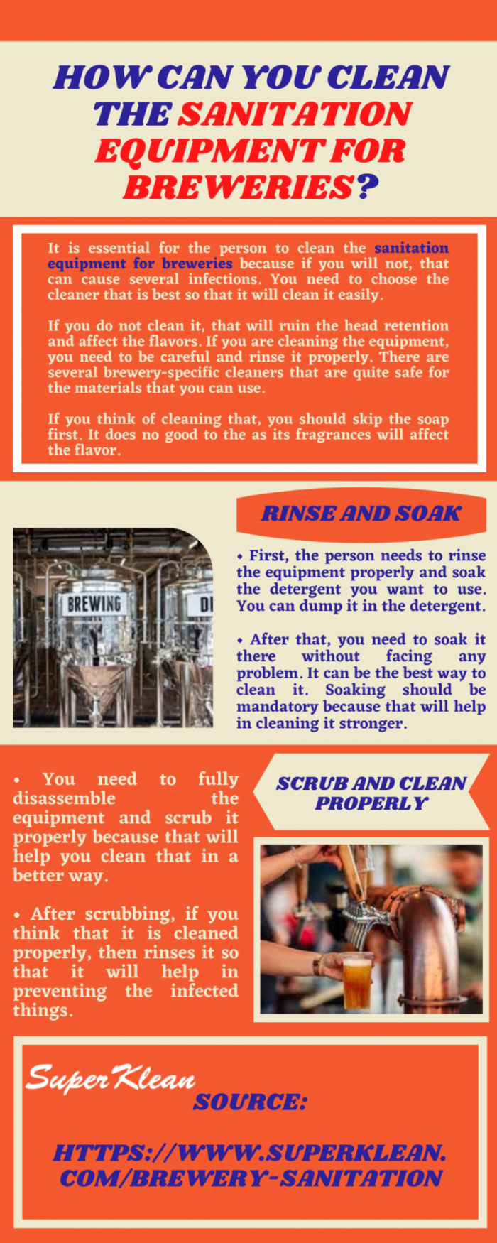 Right Way To Clean The Sanitation Equipment For Breweries