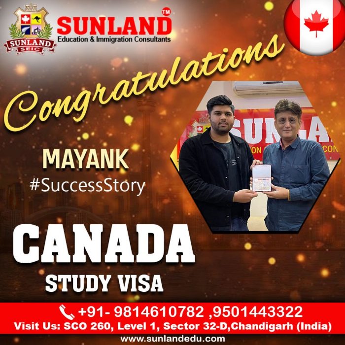 Another CANADA Study Visa Success Story of 🔲 Sunland Education & Immigration Consultants