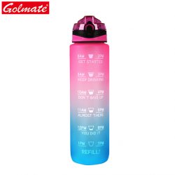 32OZ BPA Free Plastics Motivational Water Bottle With Time Marker