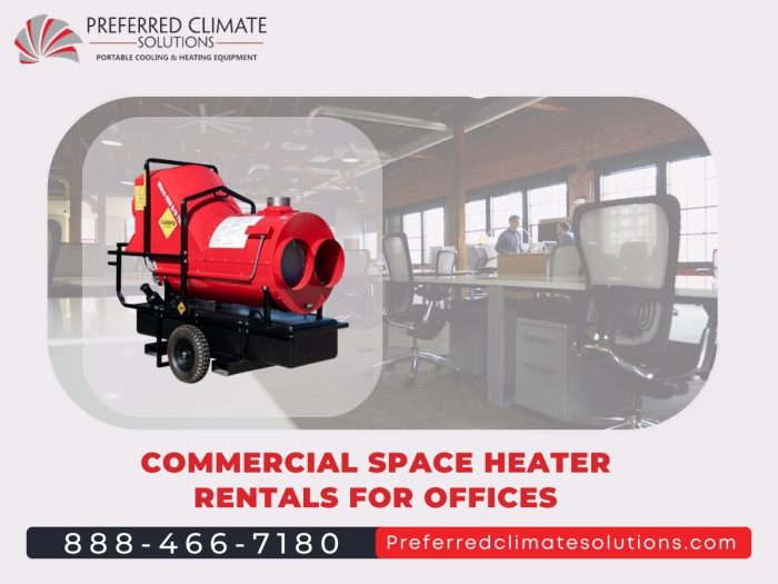 Portable Commercial Space Heater Rentals for Offices
