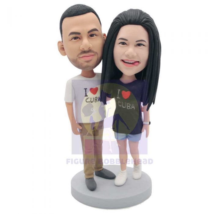 Couple In Couple Outfit Custom Figure Bobbleheads