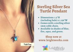 Get Sterling Silver Sea Turtle Pendant Online