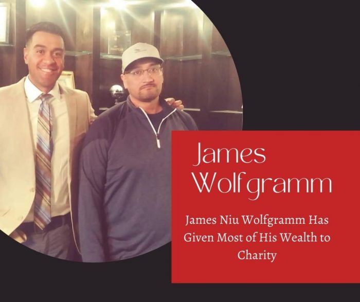 James Niu Wolfgramm Has Given Most of His Wealth to Charity