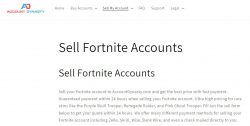 Sell Fortnite Account