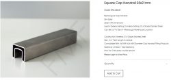Square Cap Handrail Online