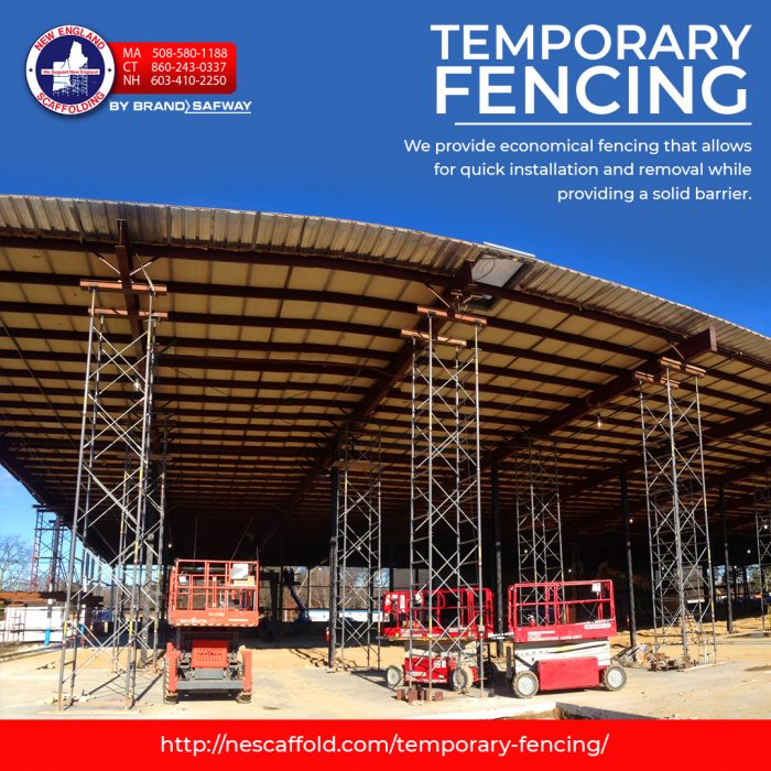 Get Access To The Best Temporary Fencing Solutions At New England Scaffolding!