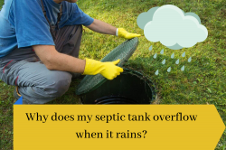Why does my septic tank overflow when it rains?
