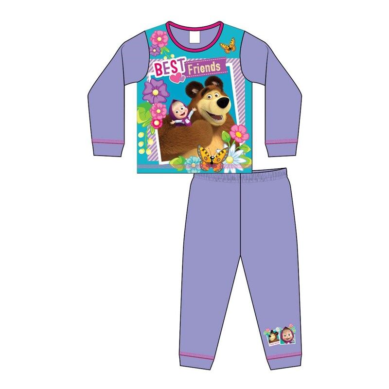 Girls Toddler Masha And The Bear Submation Pyjamas