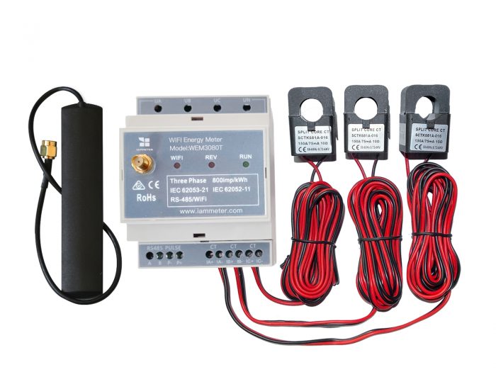 Three Phase Energy Meter Wi-Fi,Cloud/app,residential energy consumption,solar pv monitor