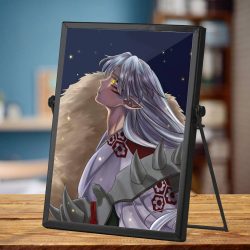 Anime Plaque Classic Celebrity Plaque Inuyasha Art by Anime Plaque with Black Frame