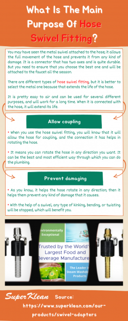 Know The Uses Of Hose Swivel Fitting