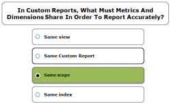 in custom reports what must metrics and dimensions | What is what is
