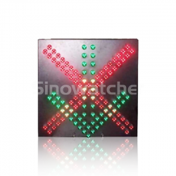 400mm Red Cross + Green Arrow LED Pixel Cluster Traffic Light