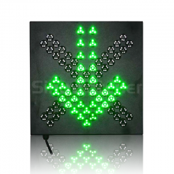 600mm Red Cross + Green Arrow LED Pixel Cluster Traffic Light