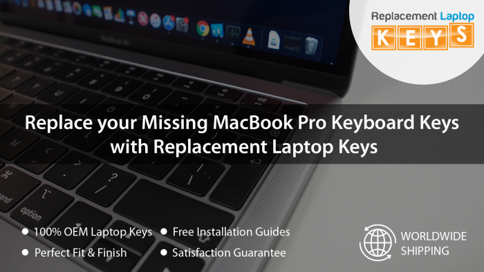 Replace your Missing MacBook Pro Keyboard Keys with Replacement Laptop Keys