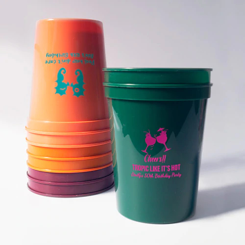 Personalization Plastic Cups for Wedding Favors