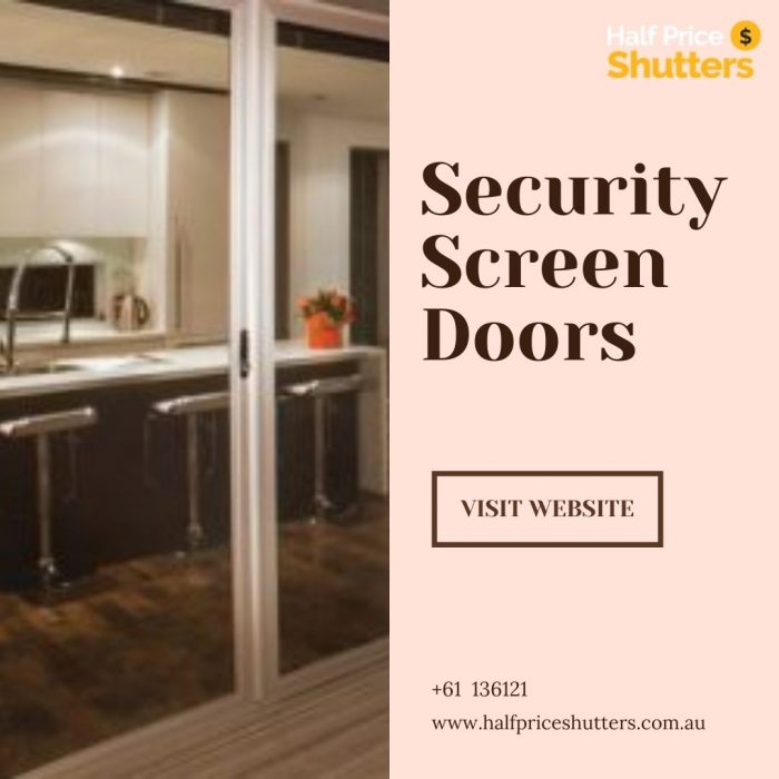 Security Screen doors for home and office