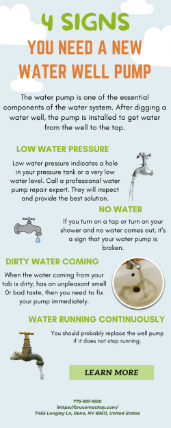 4 signs You Need A New Water Well Pump
