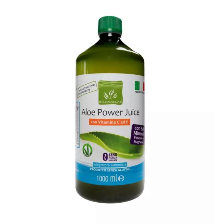 Succo di Aloe Vera 96% con Vitamine C e E + Potassio e Magnesio: Aloe Power Juice – 1000 m ...