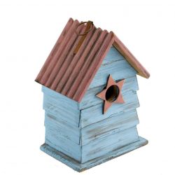 Wooden vintage distressed birdhouse