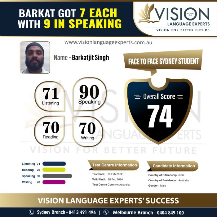 Congratulations Barkat on securing 10 points for permanent pathway