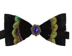 “Marco” Peacock Feather Bow Tie