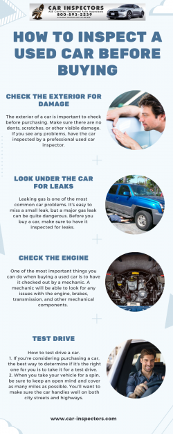 How to Inspect a Used Car Before Buying
