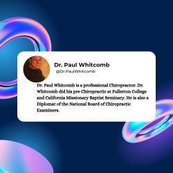 Dr.Paul Whitcomb is a professional Chiropractor