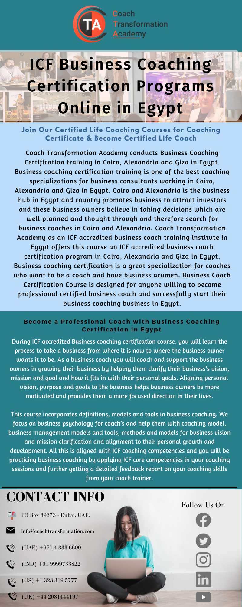 Professional Coach with Business Coaching Certification in Egypt
