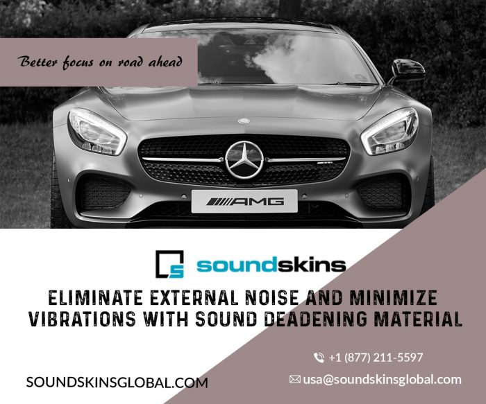 Consider sound damping if you are unhappy with how your car sounds on the road