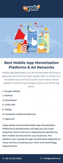 Best Mobile App monetization platforms & Ad Networks