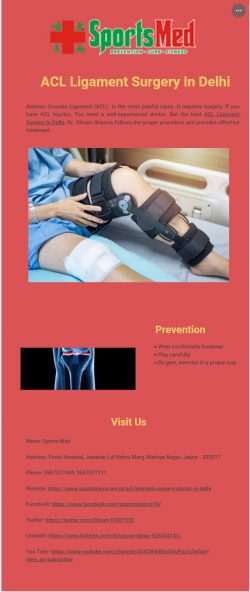 ACL Ligament Surgery In Delhi