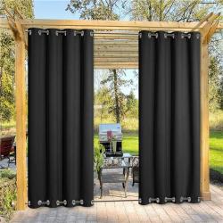 Black Outdoor Waterproof Shade Curtains