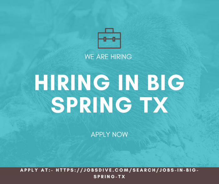 hiring in Big Spring TX