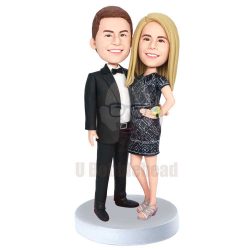 Custom Couple Bobbleheads In Suit And Dress