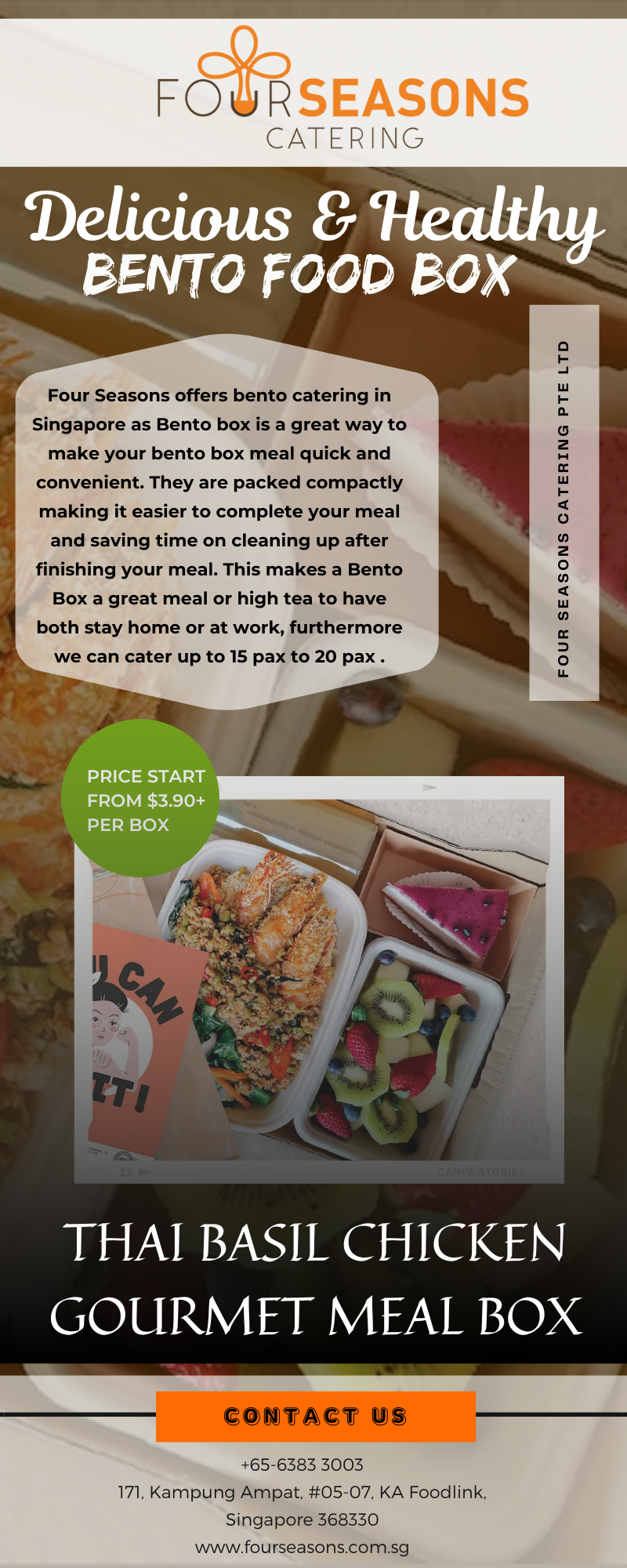 Delicious and Healthy Bento Food Box Delivery in Singapore – Four Seasons Catering