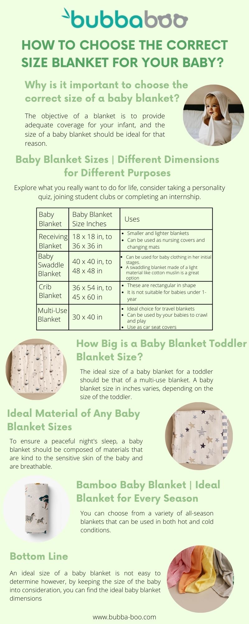 How to Choose the Correct Size Blanket for your Baby?