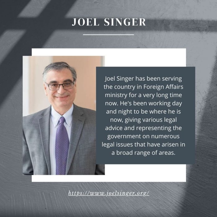 Joel Singer advises clients on legal issues