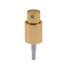 18mm 20mm 24mm 18/410 golden aluminum plastic mist sprayer pump with aluminum plastic caps