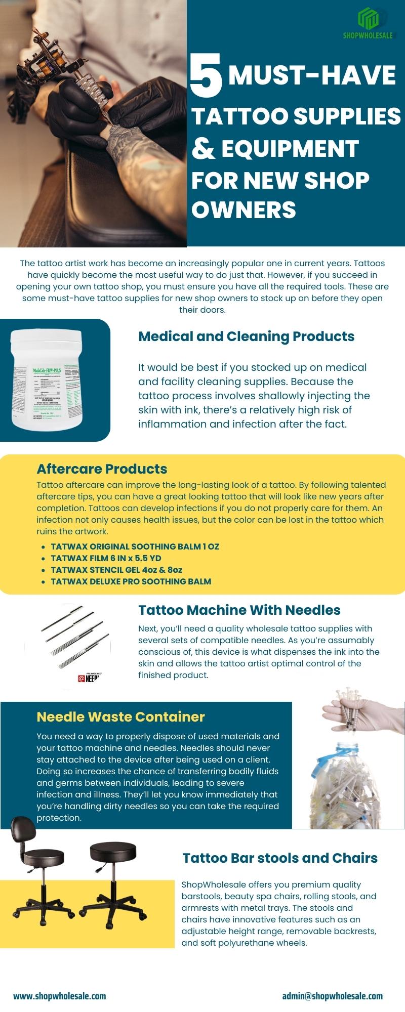 5 Must-Have Tattoo Supplies And Equipment For New Shop Owners