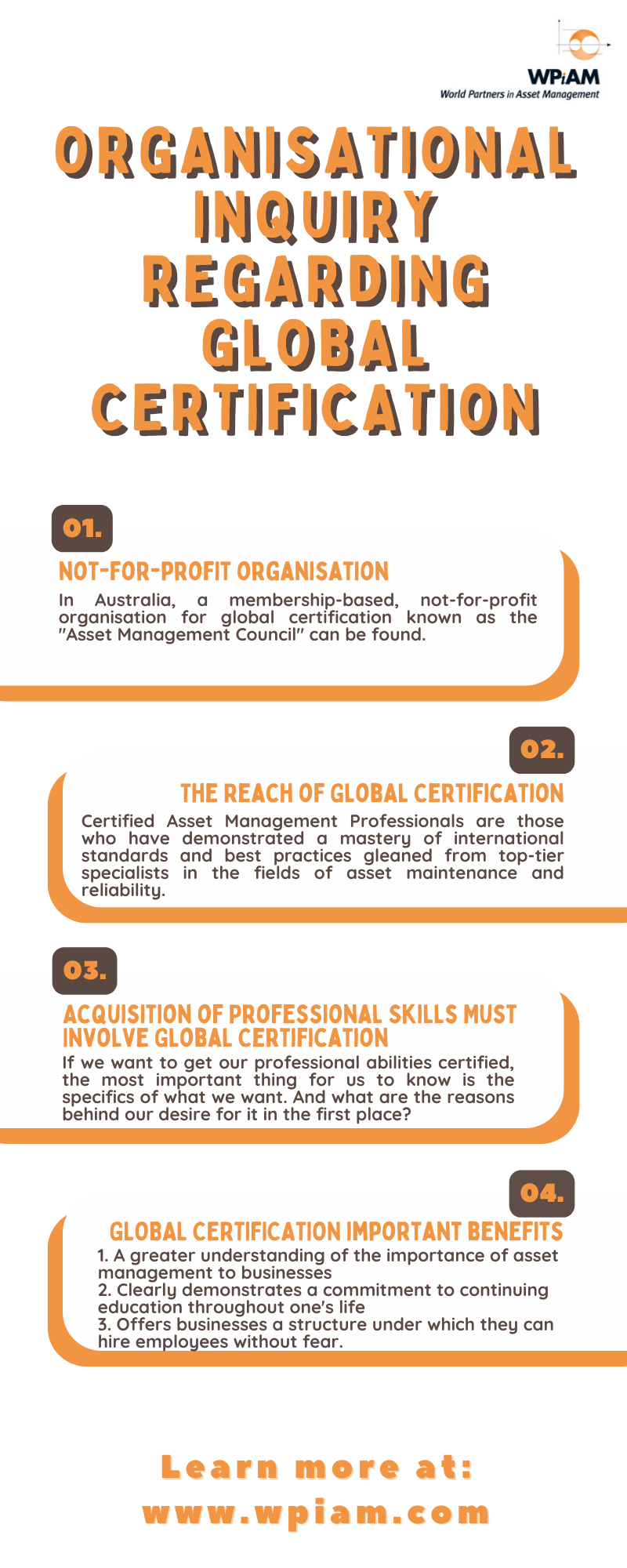 Organisational Inquiry Regarding Global Certification