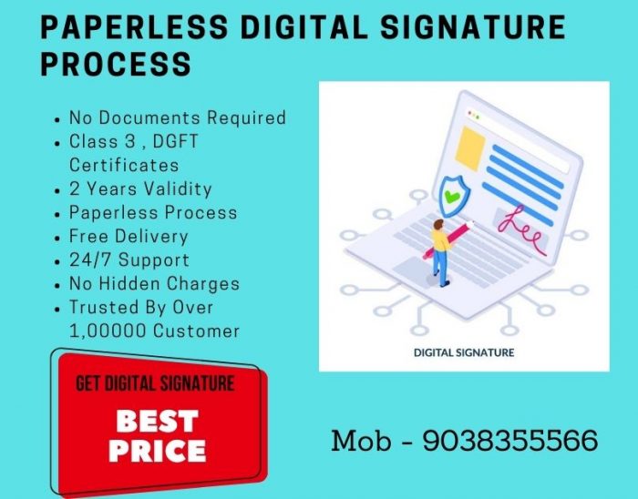 Paperless digital signature process