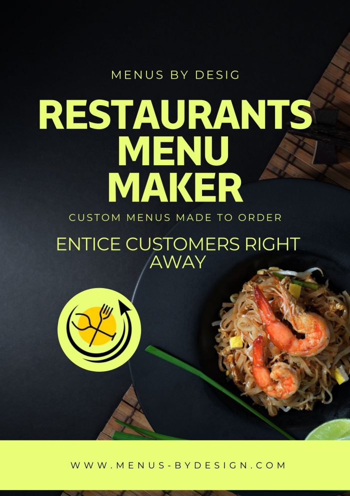 Restaurants Menu Maker – Menus By Design