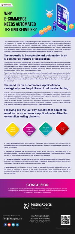 Why E-commerce Needs Automated Testing Services?